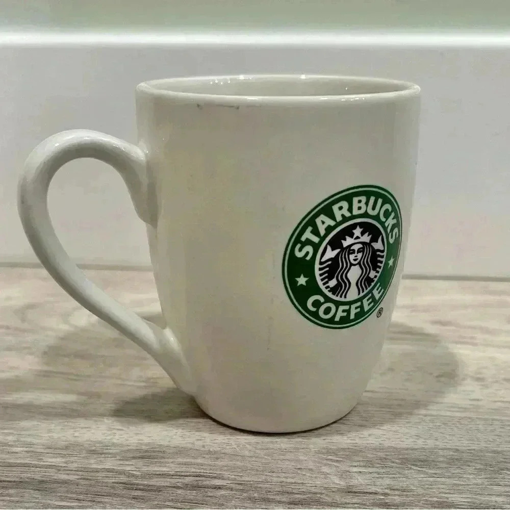 Original Starbucks Logo Coffee Mug 10.2oz 2007 White Ceramic Classic Handle Cup
